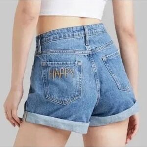 Happy Cuff Denim Shorts
